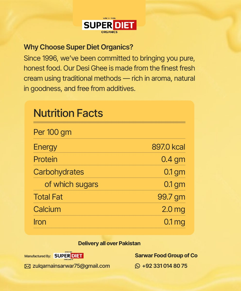 Premium Desi Ghee – 100% Pure & Traditional Clarified Butter ( 1 Kg )
