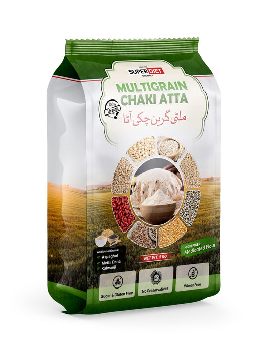 Premium Multigrain Chaki Atta – 100% Whole Grain Flour ( 5 Kg )